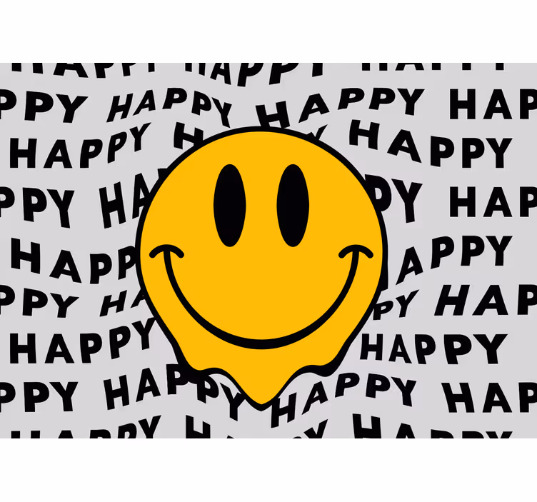 Fototapete Vintage Großer smiley glückliches gesicht - TenStickers