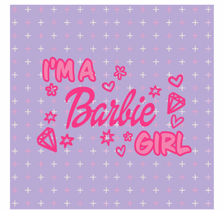 Fototapete Musik Ich bin ein barbie mädchen zitat - TenStickers