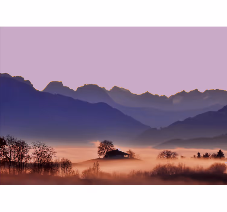 Fototapete landschaft ruhige berglandschaft - TenStickers