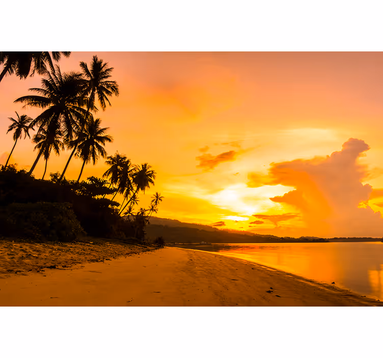 Fototapete Natur Tropische sonnenuntergang ästhetische Farben - TenStickers