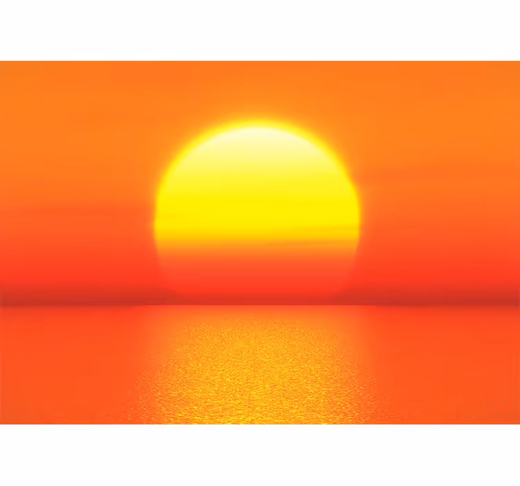 Fototapete berge sonnenuntergang reflexion - TenStickers