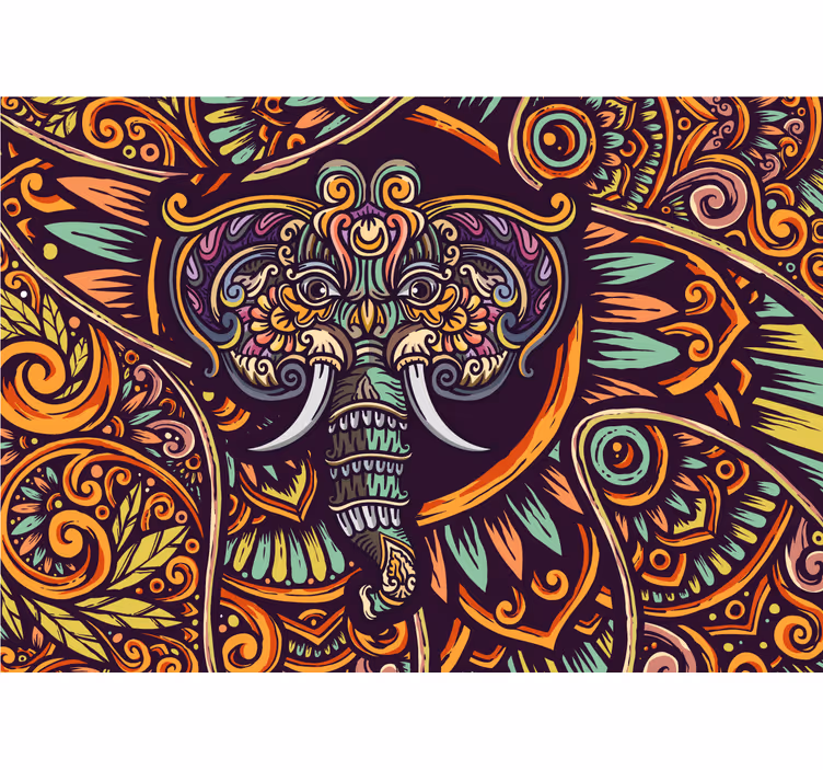 Fototapete tiere mit dekorativem elefantenmotiv - TenStickers