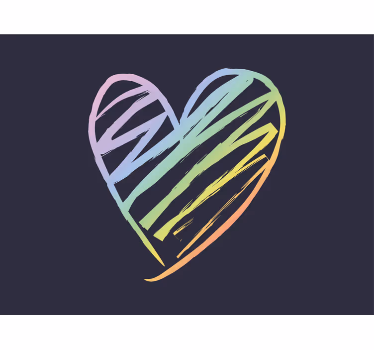 Fototapete liebe im regenbogen herz design - TenStickers
