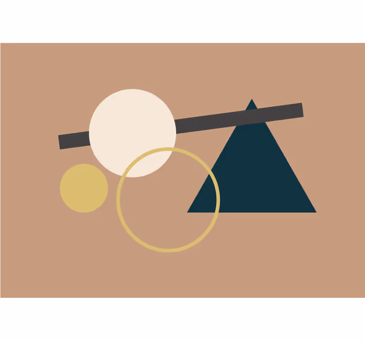 Fototapete abstrakt geometrische formen gestalten - TenStickers