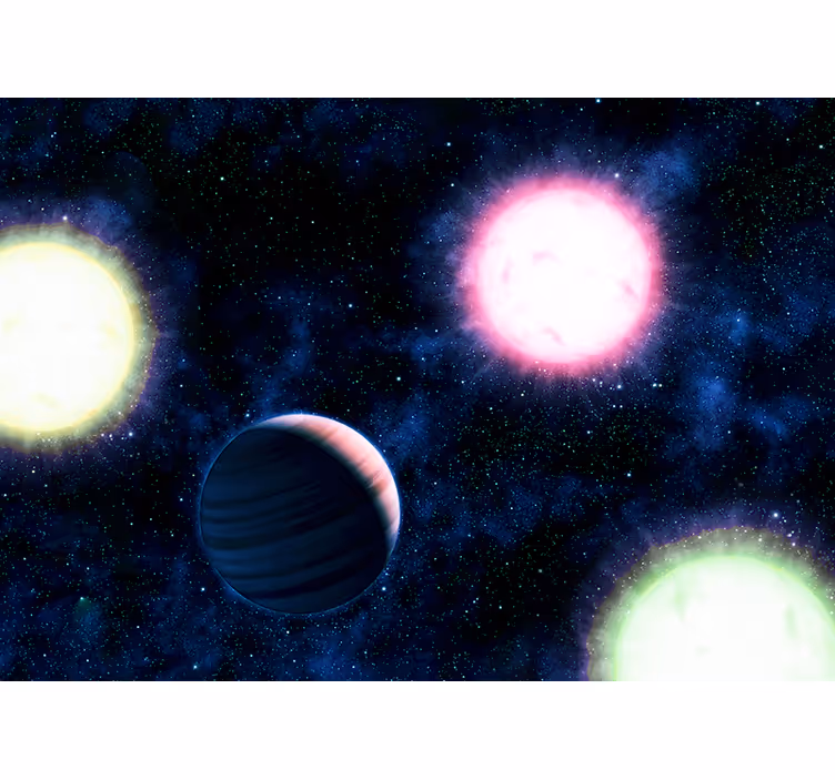 Fototapete weltraum himmlische planetarlandschaft - TenStickers