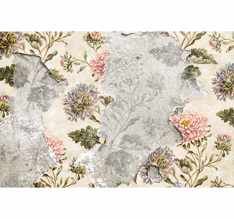 Fototapete blumen im vintage blumenmuster - TenStickers
