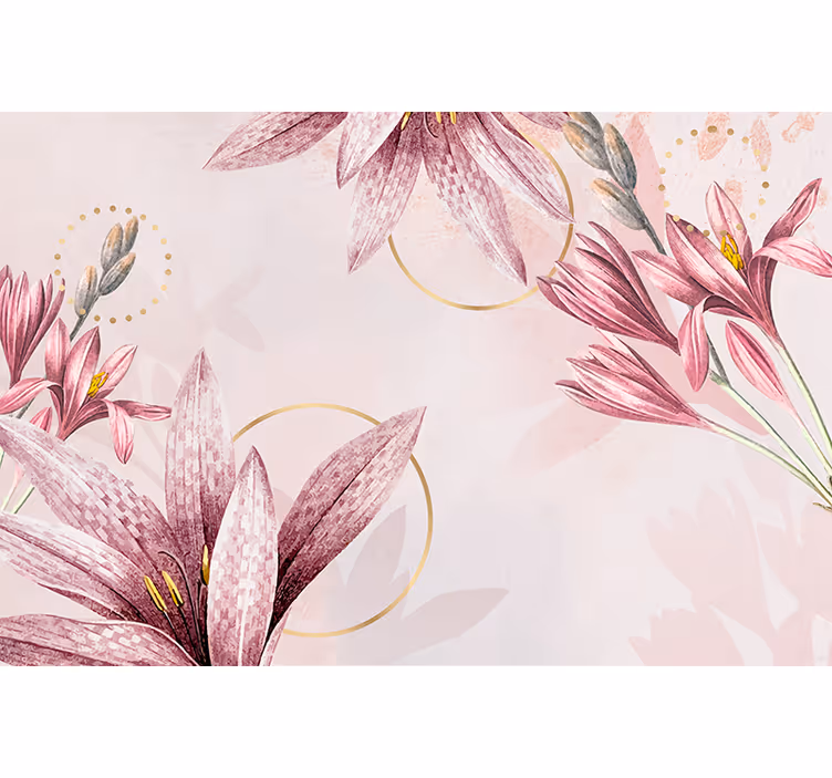 Fototapete blumen pink-lilienblüte - TenStickers