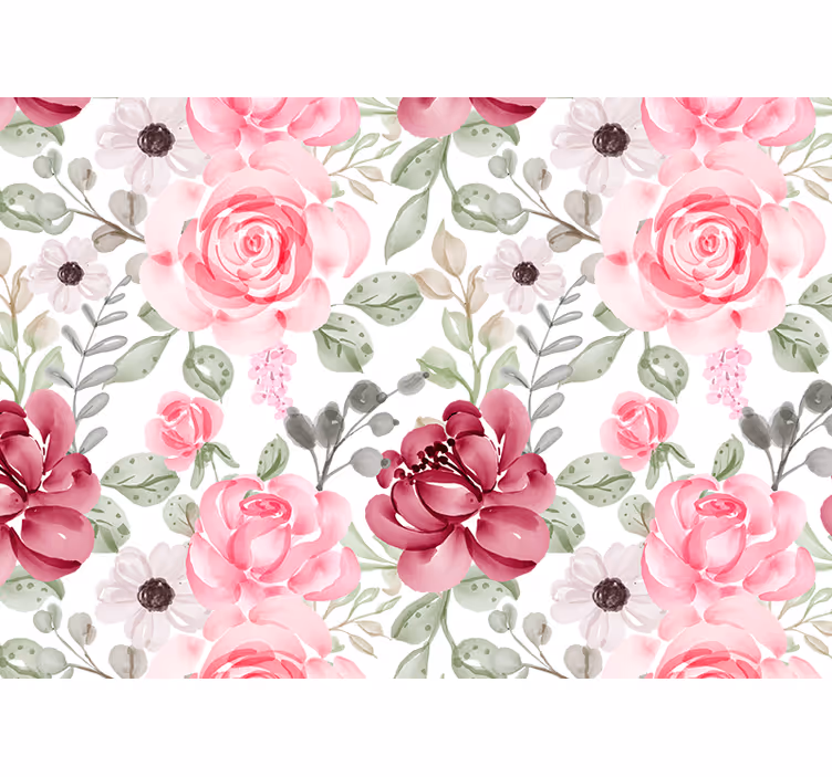 Fototapete blumen blütenmuster - TenStickers