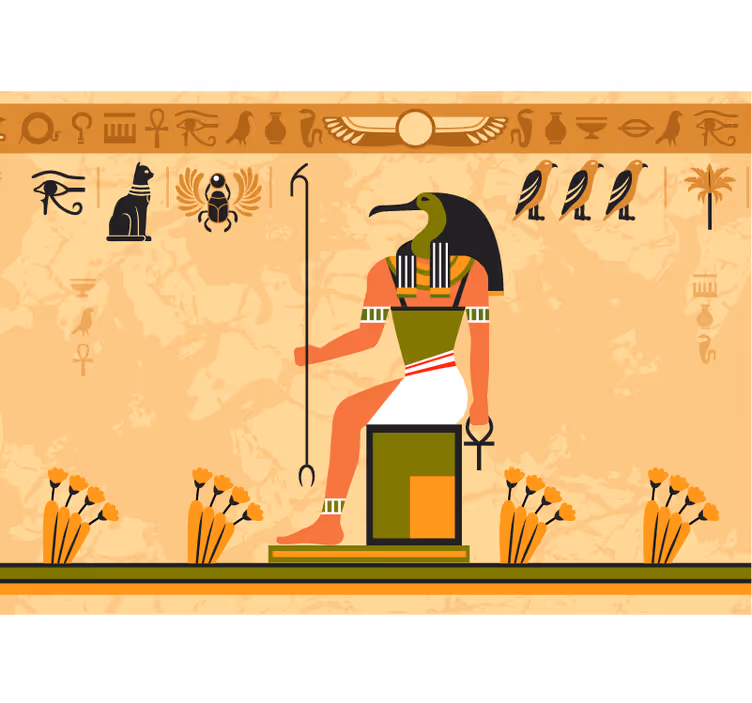Fototapete tiere Ägyptischer gott thoth - TenStickers