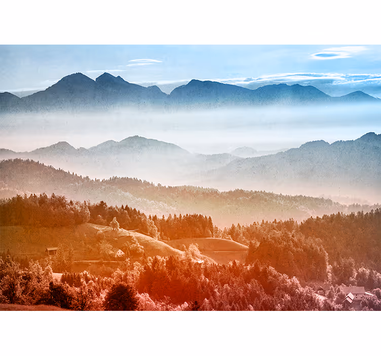 Fototapete landschaft gebirgswildnis - TenStickers