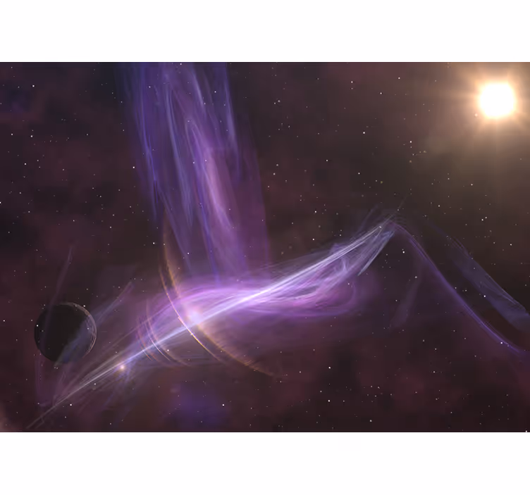 Fototapete weltraum mit kosmischen lila wirbeln - TenStickers