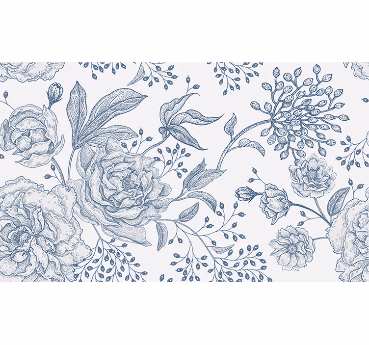 Fototapete blumen im botanischen arrangement stil - TenStickers
