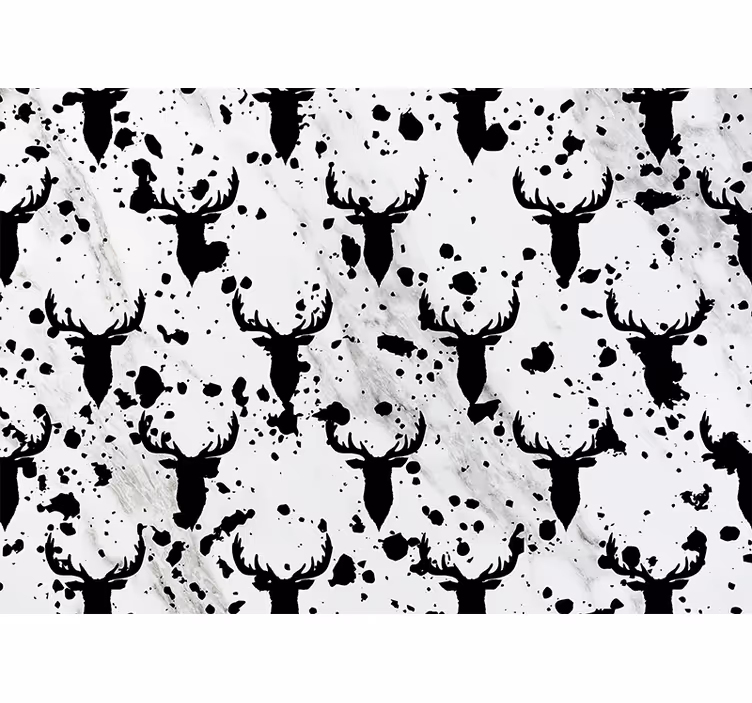 Fototapete tiere hirsch silhouette muster - TenStickers