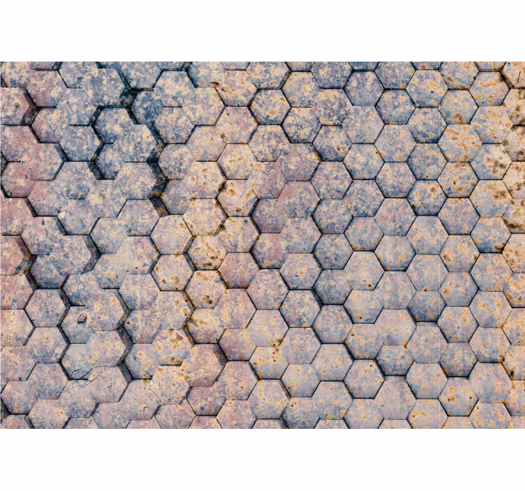 Fototapete muster hexagonales steinmuster - TenStickers