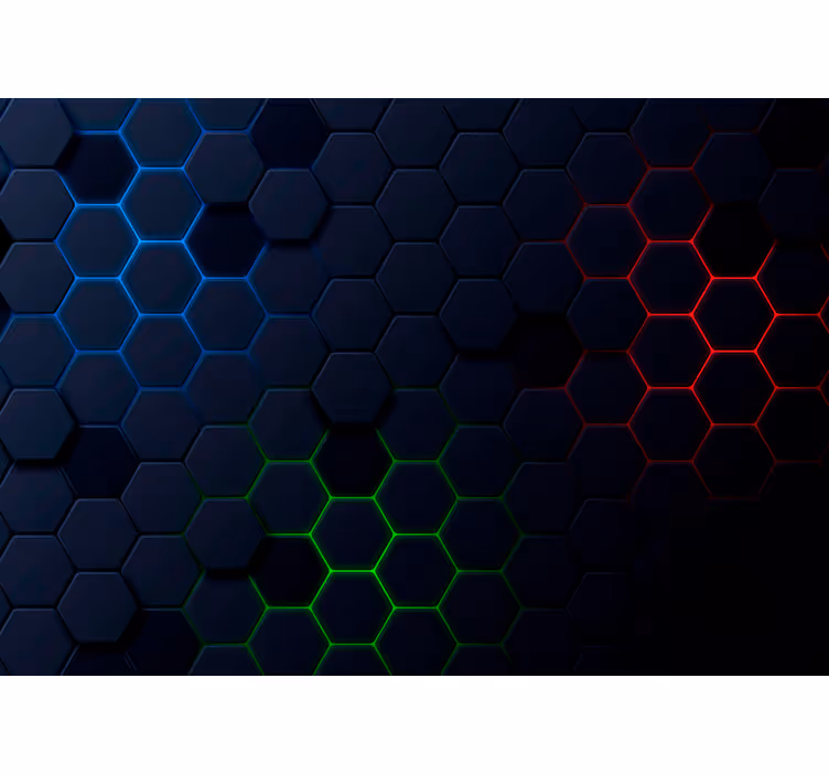 Fototapete muster in hexagonalen farben - TenStickers