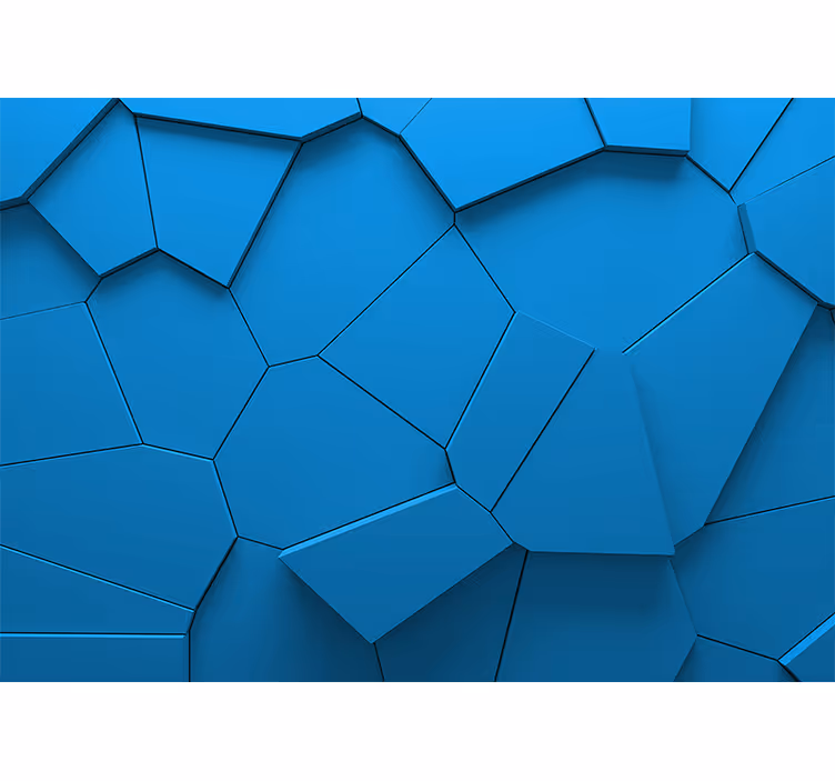 Fototapete muster geometrisches blaues design - TenStickers