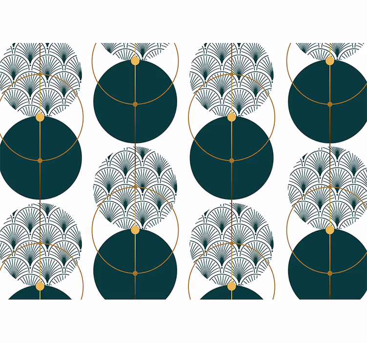 Fototapete muster geometrische fächerdesigns - TenStickers
