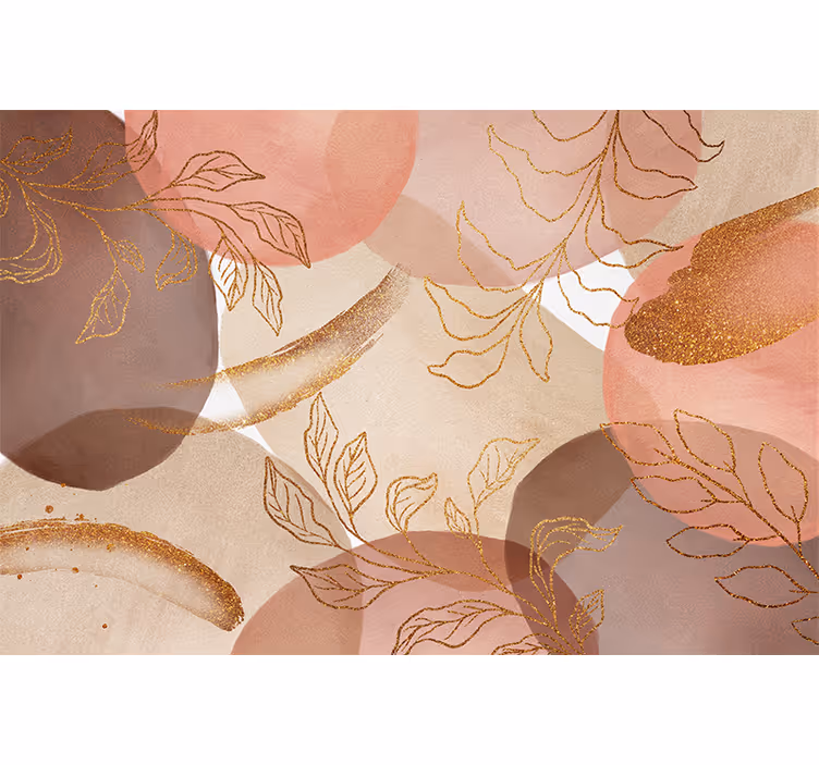 Fototapete Badezimmer dekoratives blumenmuster - TenStickers