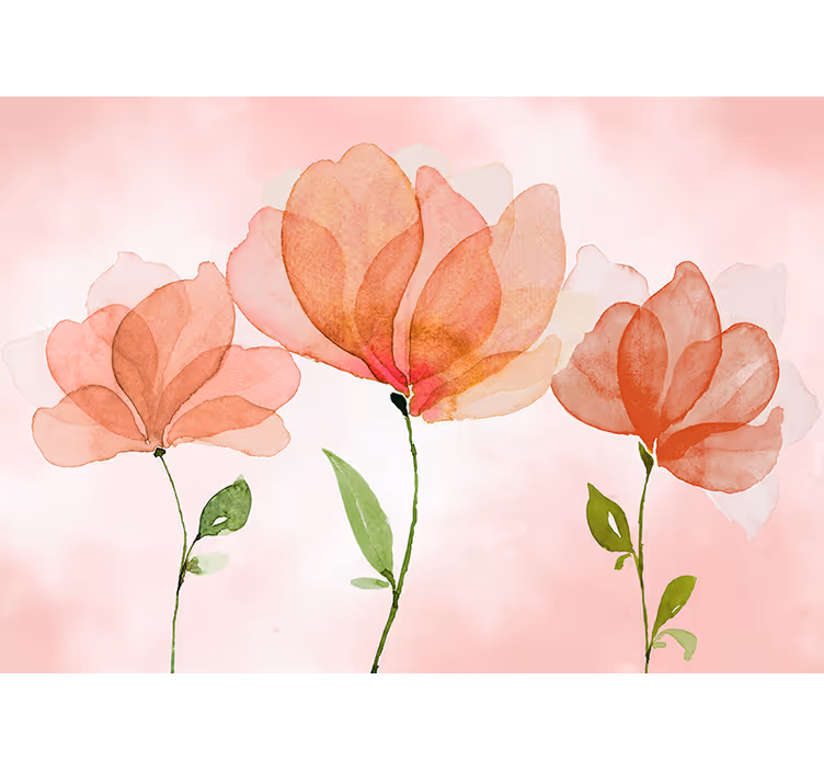 Fototapete blumen elegante florale blüten - TenStickers