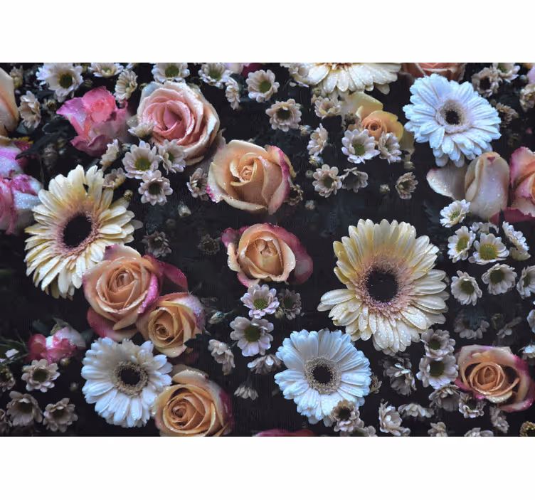 Fototapete Andere Blumen eleganter stil große blumen - TenStickers