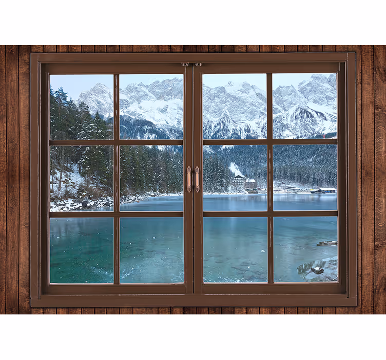 Fototapete landschaft eiskalter gipfelblick - TenStickers