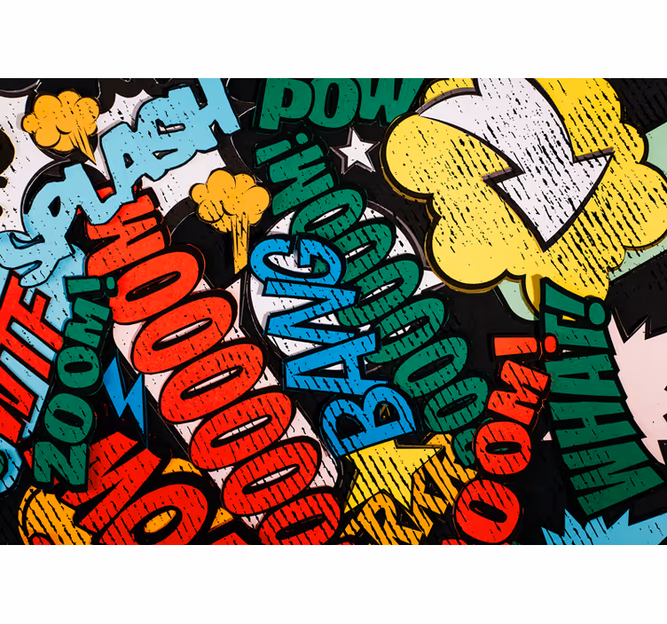 Fototapete graffiti mit comicbuch-geräuschen - TenStickers