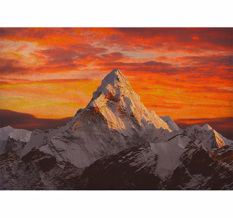 Fototapete berge majestätischer berg sonnenuntergang - TenStickers