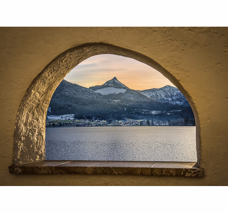 Fototapete landschaft alpensee aussicht - TenStickers