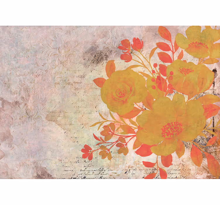 Fototapete Andere Blumen Orange abstrakt - TenStickers