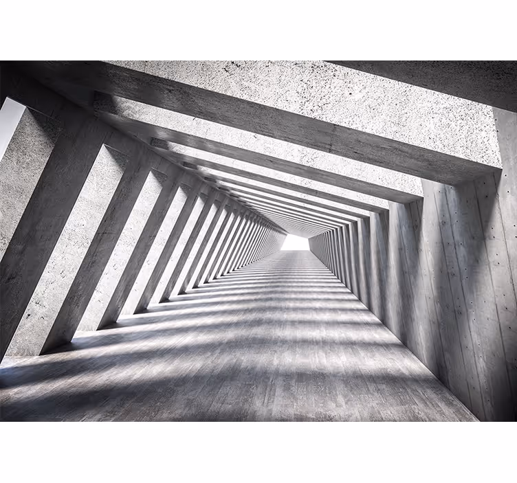 Fototapete abstrakt geometrische tunnelperspektive - TenStickers