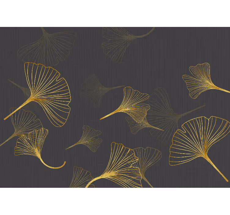 Fototapete blumen ginkgo blattmotiv - TenStickers