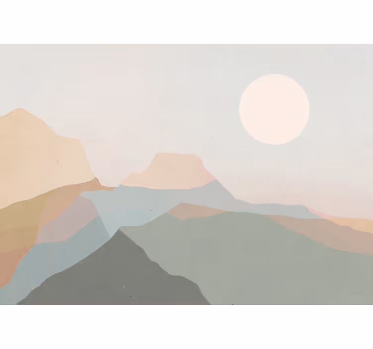 Fototapete landschaft bergabendstimmung - TenStickers