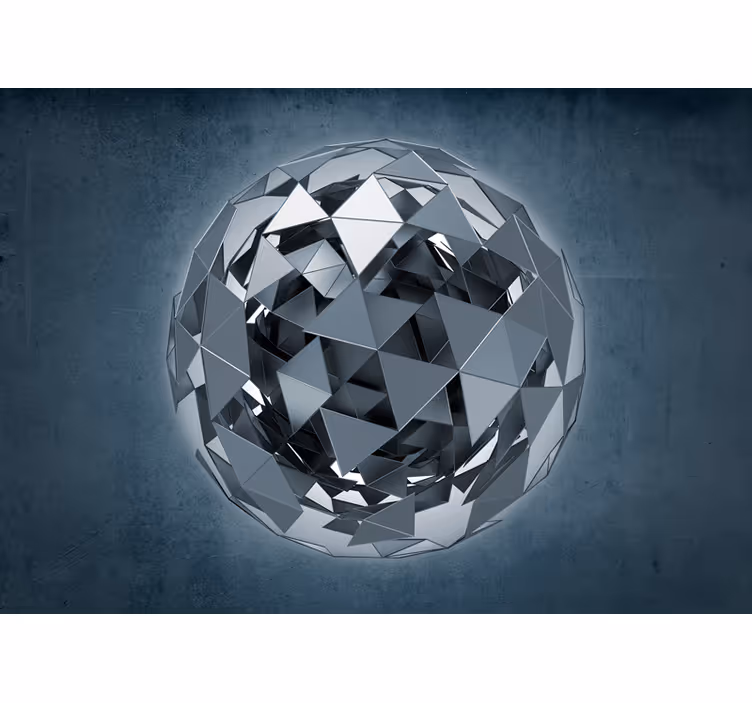 Fototapete abstrakt geometrische kugelskulptur - TenStickers