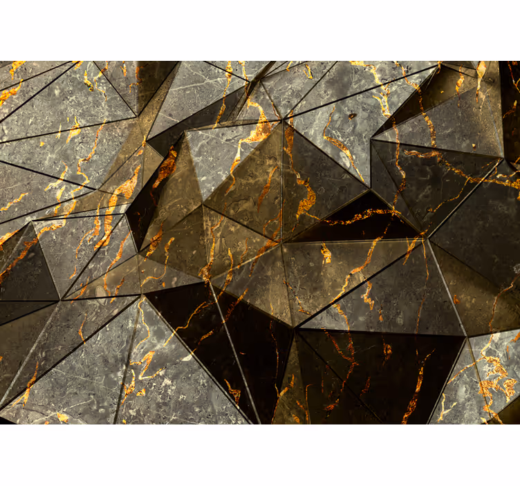 Fototapete muster geometrisches steinemblem - TenStickers