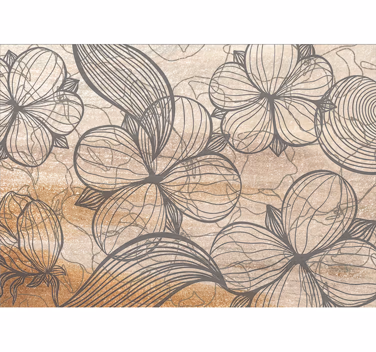Fototapete blumen mit eleganten blumenmustern - TenStickers