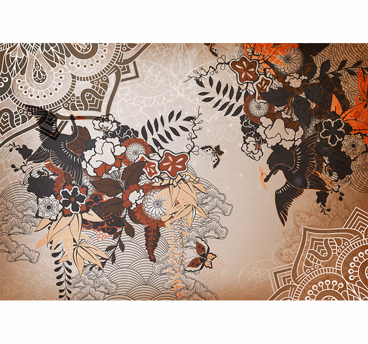 Fototapete mandala blumenmuster - TenStickers