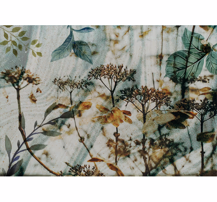 Fototapete blumen florale blattarrangements - TenStickers