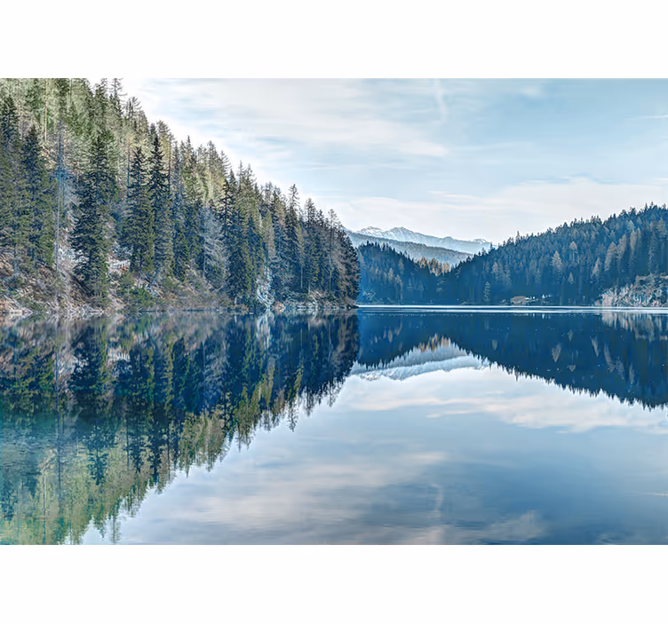 Fototapete landschaft friedlicher bergspiegel - TenStickers