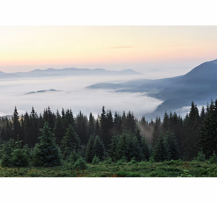 Fototapete landschaft ruhige bergansicht - TenStickers