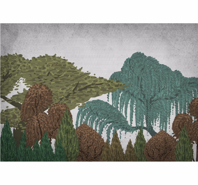 Fototapete natur lebendige laublandschaft - TenStickers