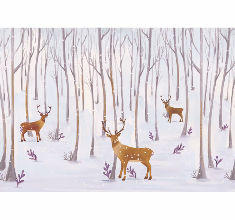 Fototapete tiere reh im wald - TenStickers