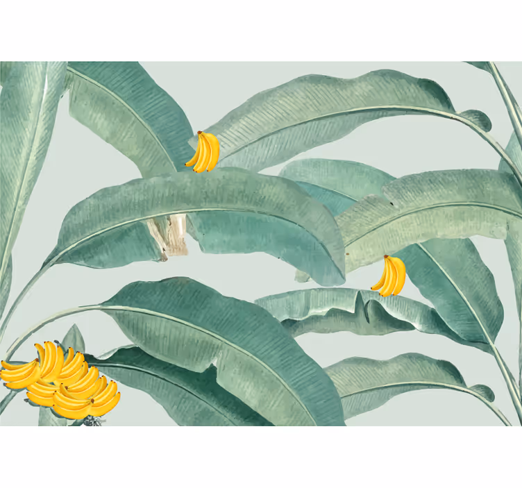 Fototapete blumen tropisches bananenblatt - TenStickers