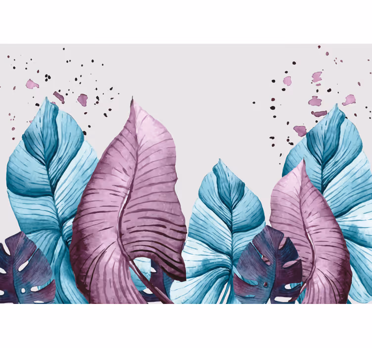 Fototapete natur mit großen blattmustern - TenStickers