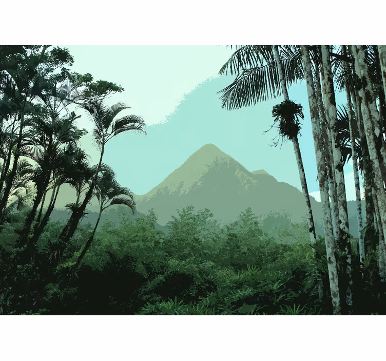 Fototapete Wald Oase dschungel - TenStickers