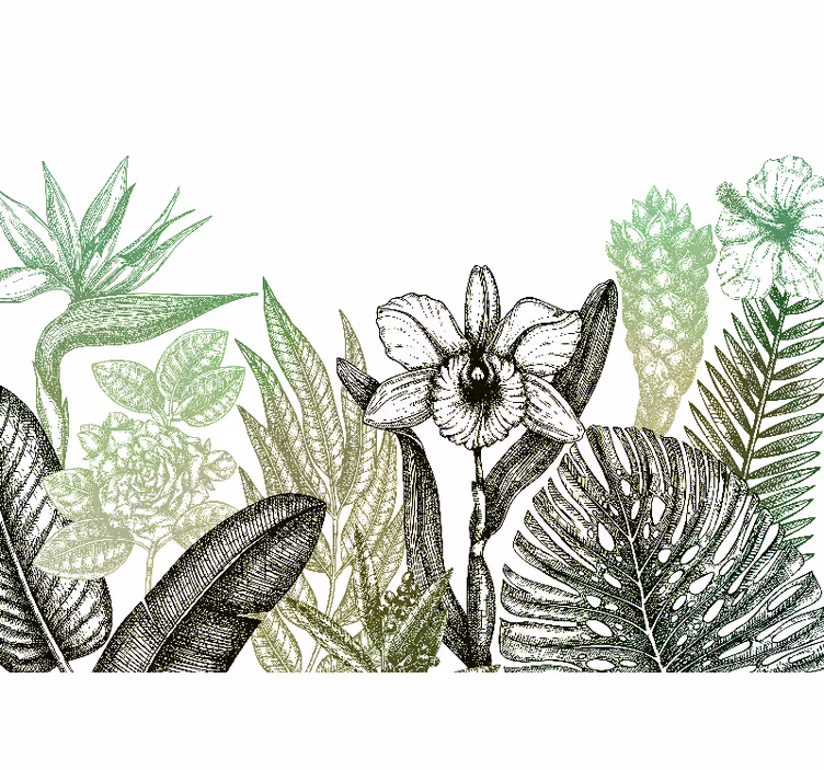 Fototapete blumen im botanischen blumendesign - TenStickers