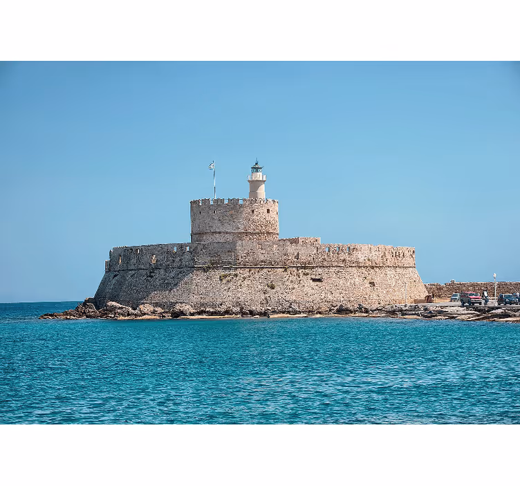 Fototapete Städte rhodos leuchtturm festung - TenStickers