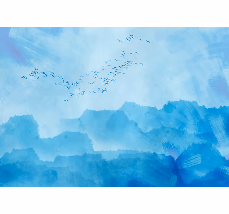 Fototapete Natur vögel fliegen hoch - TenStickers