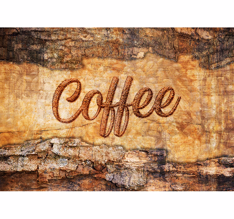 Fototapete sprüche im kaffeetextur-design - TenStickers