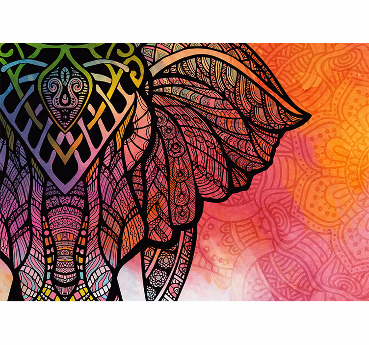Fototapete Mandala ethnisches design mit farbverlauf - TenStickers