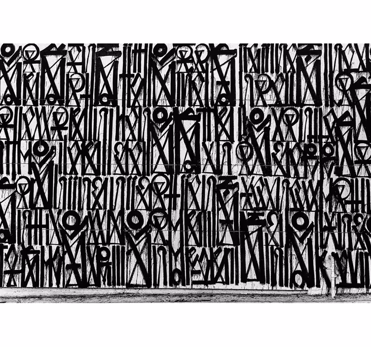 Fototapete Urbane Kunst Schwarz-weiß-graffiti - TenStickers